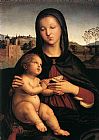 Madonna Canvas Paintings - Madonna and Child with Book